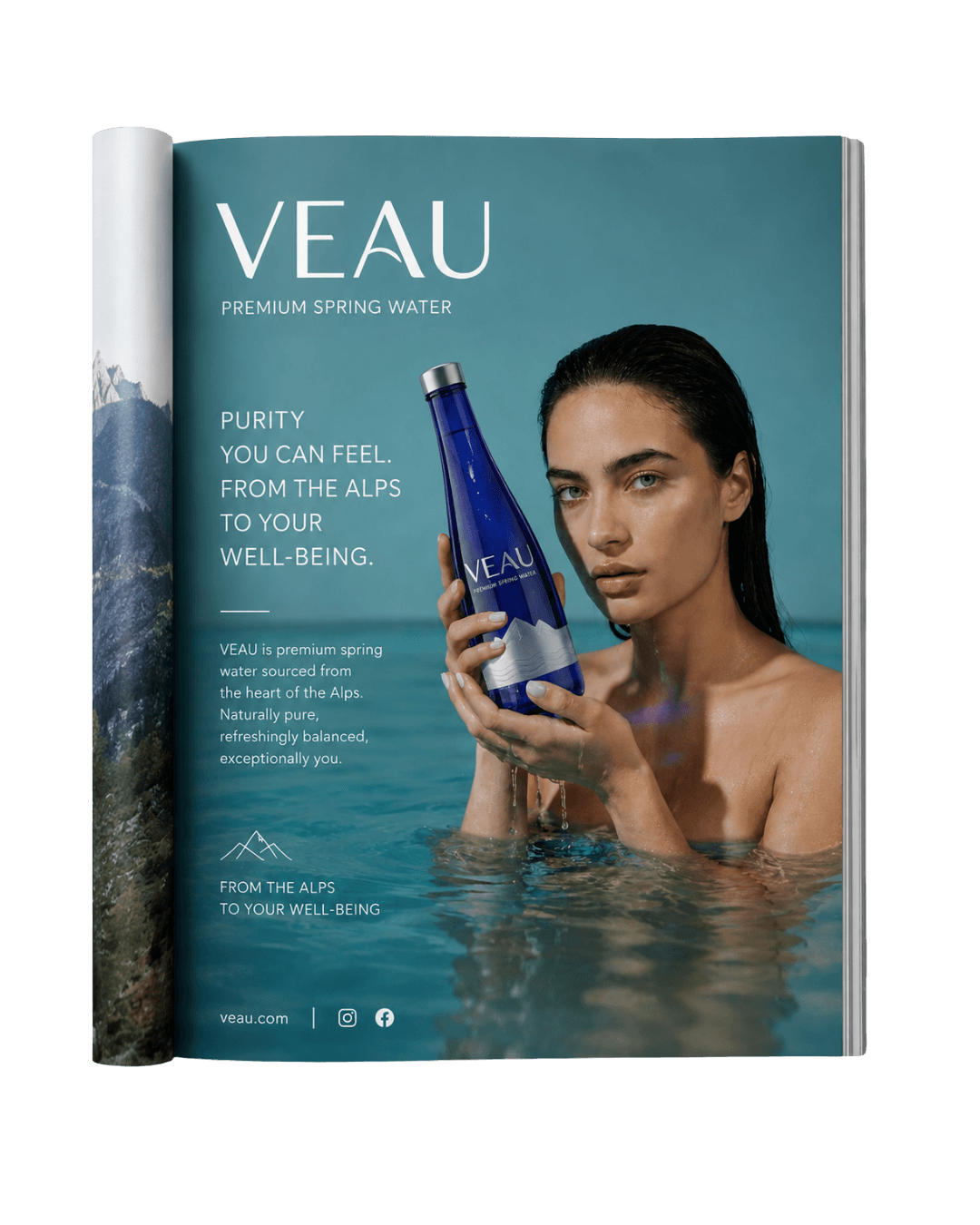 Magazine print creative before analysis